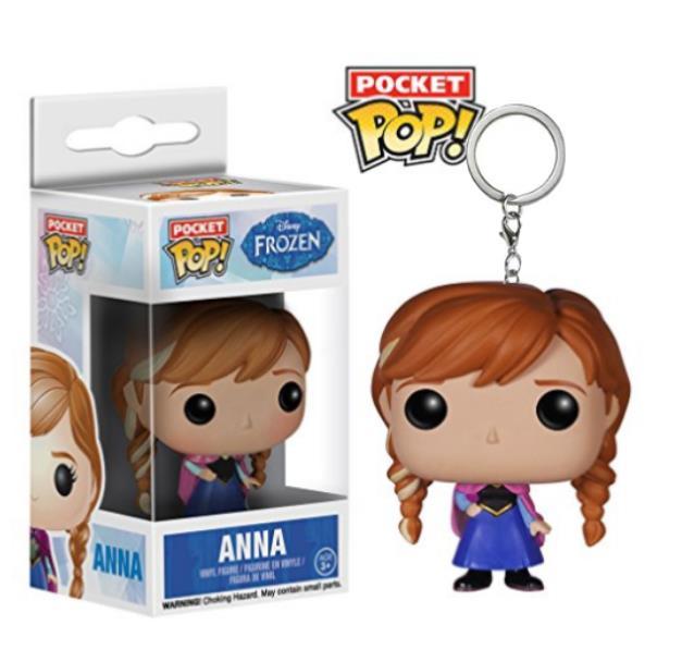 Funko pop congelado anna princesa chaveiro pvc figura de ação coleção  modelo brinquedos para crianças presentes